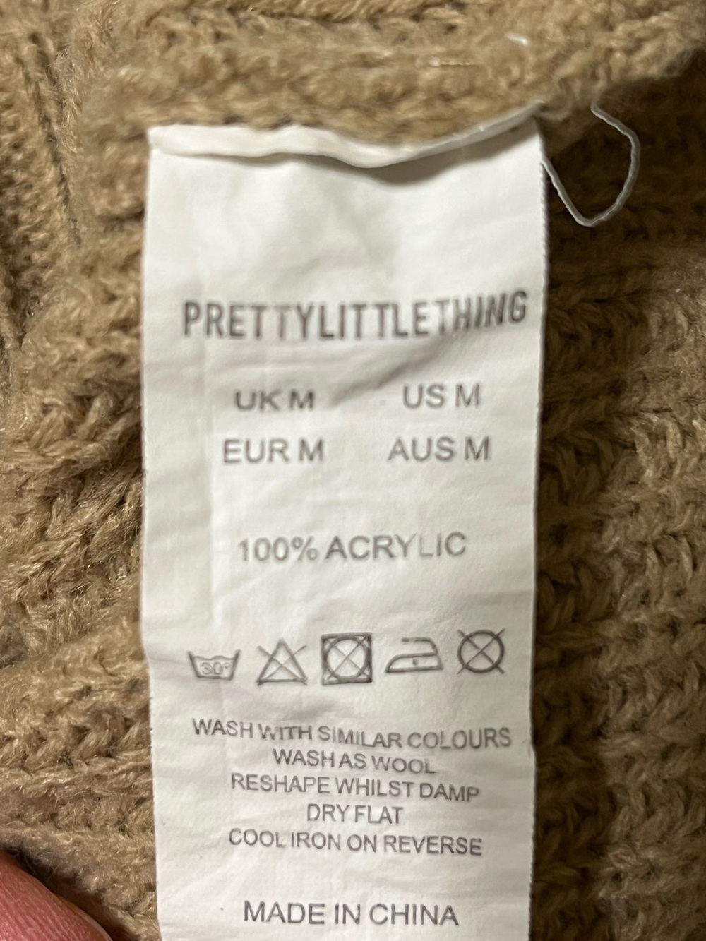 PrettyLittleThing Camel Ribbed Halter Knit Tank - Picture 4 of 5